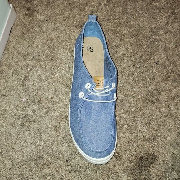 SO Edenn Women's Moc Toe Slip-On Sneakers Blue Size 9.5 - Picture 10 of 10